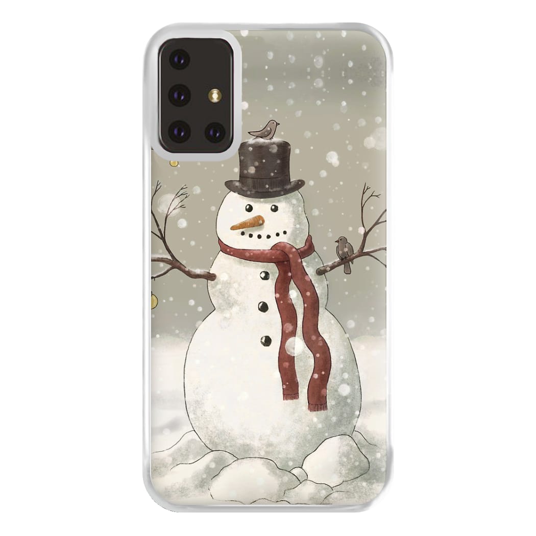 Christmas Snowman Drawing Phone Case for Galaxy A71