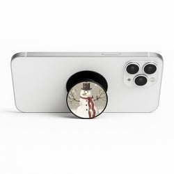 Christmas Snowman Drawing Phone Stand