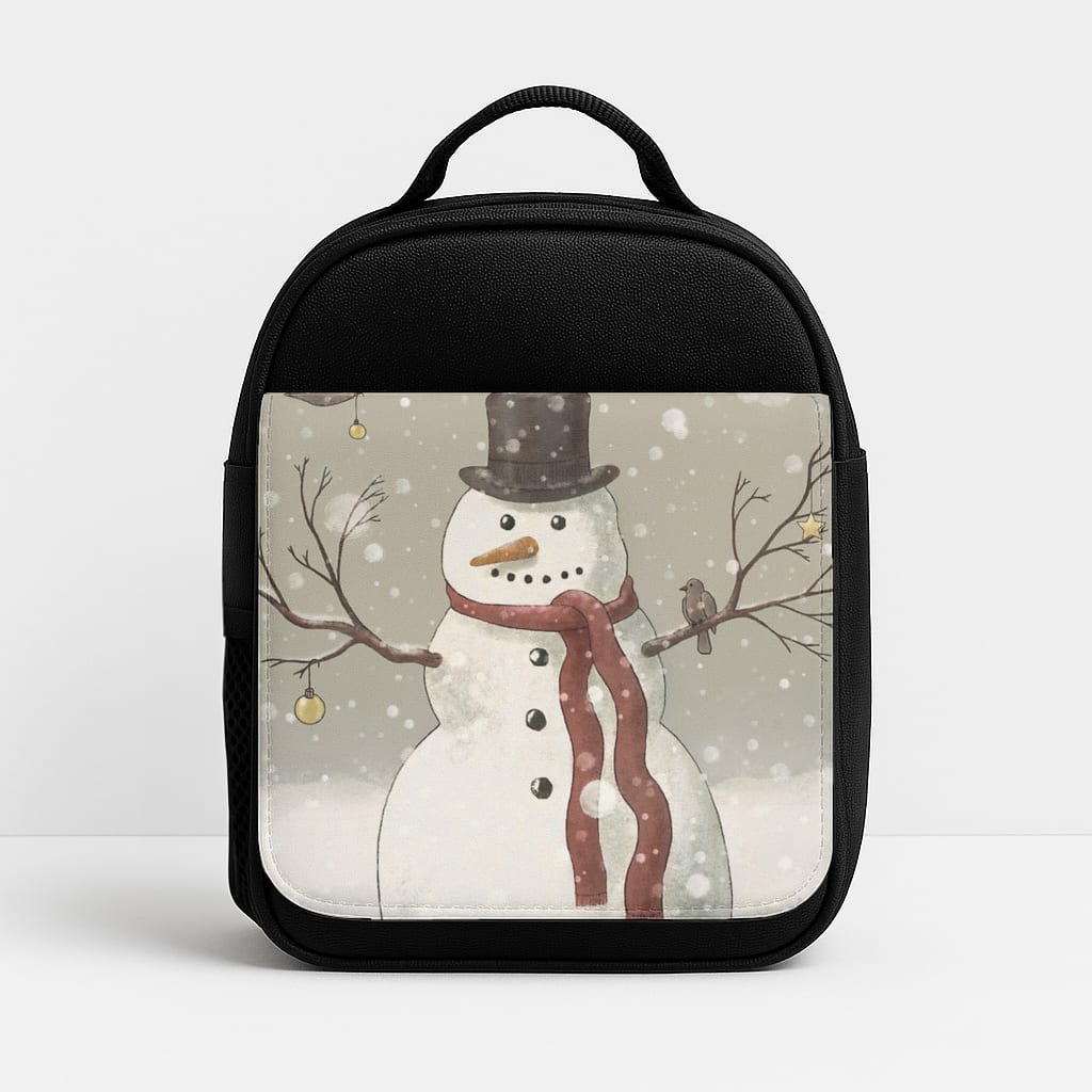 Christmas Snowman Drawing Lunchbox