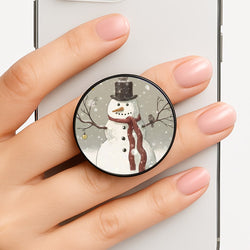 Christmas Snowman Drawing Phone Grip