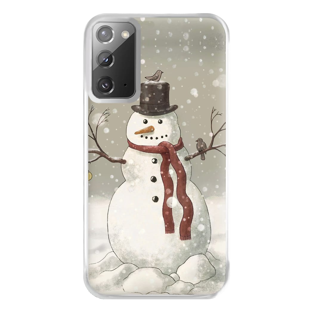 Christmas Snowman Drawing Phone Case for Galaxy Note 20 Ultra