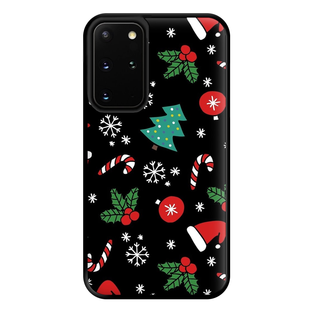 Christmas Objects Pattern Phone Case for Galaxy S20 Plus