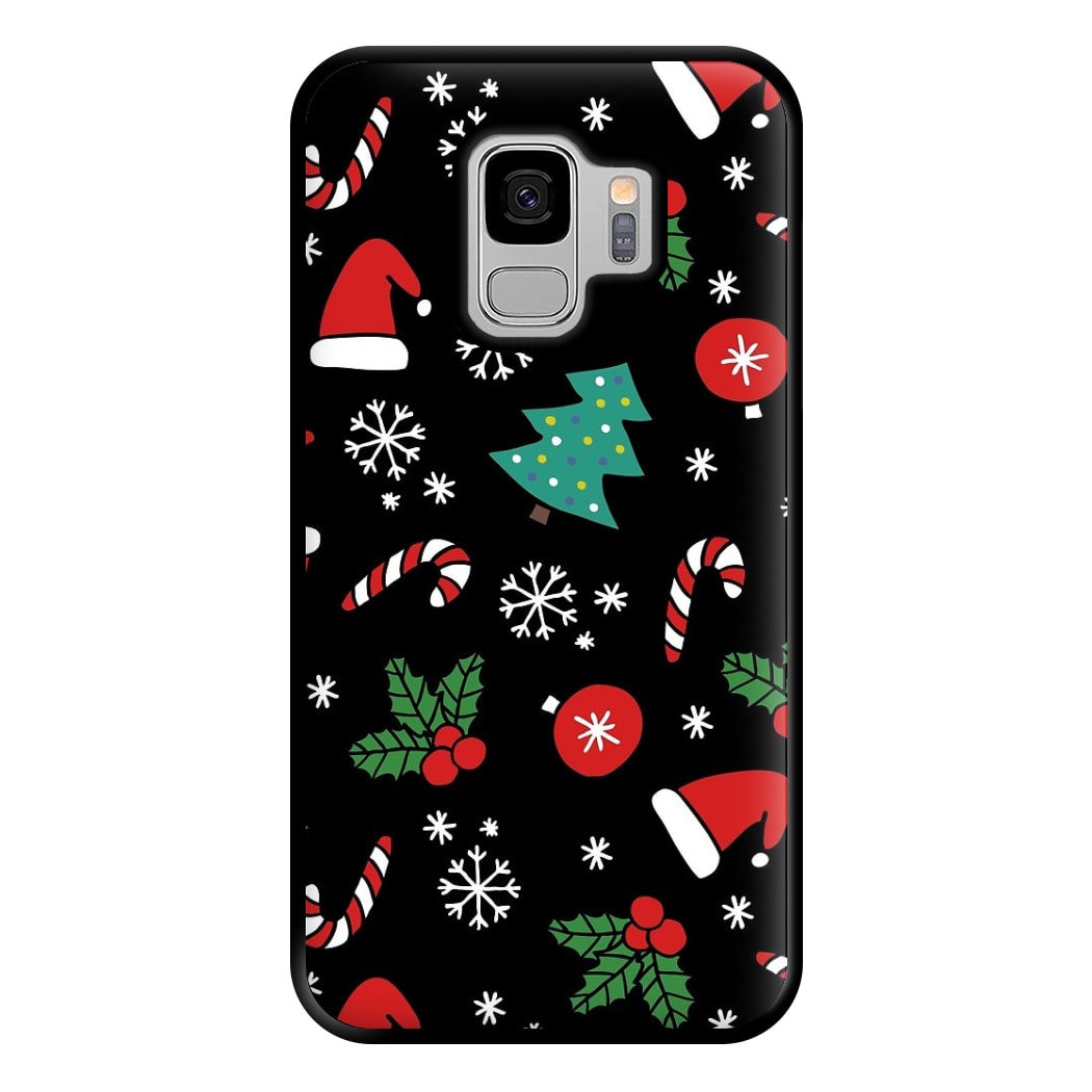 Christmas Objects Pattern Phone Case for Galaxy S9 Plus