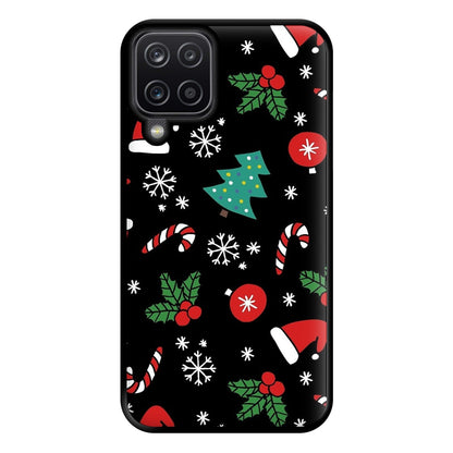 Christmas Objects Pattern Phone Case for Galaxy A12