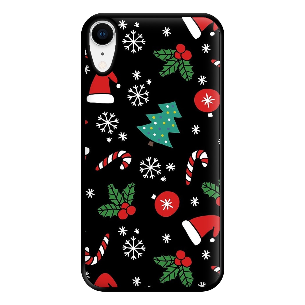 Christmas Objects Pattern Phone Case for iPhone XR