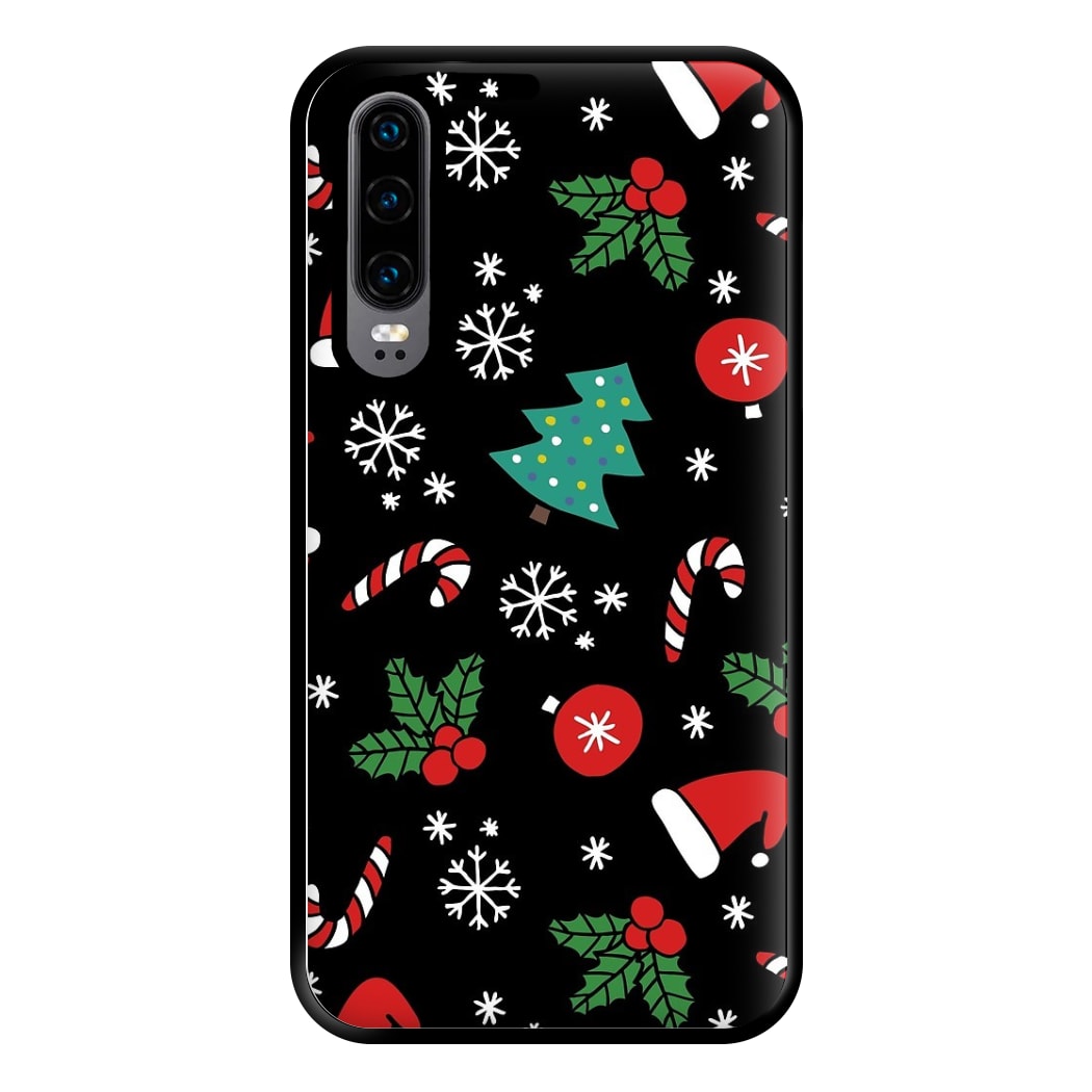 Christmas Objects Pattern Phone Case for Huawei P30