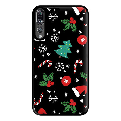 Christmas Objects Pattern Phone Case for Huawei P20 Pro