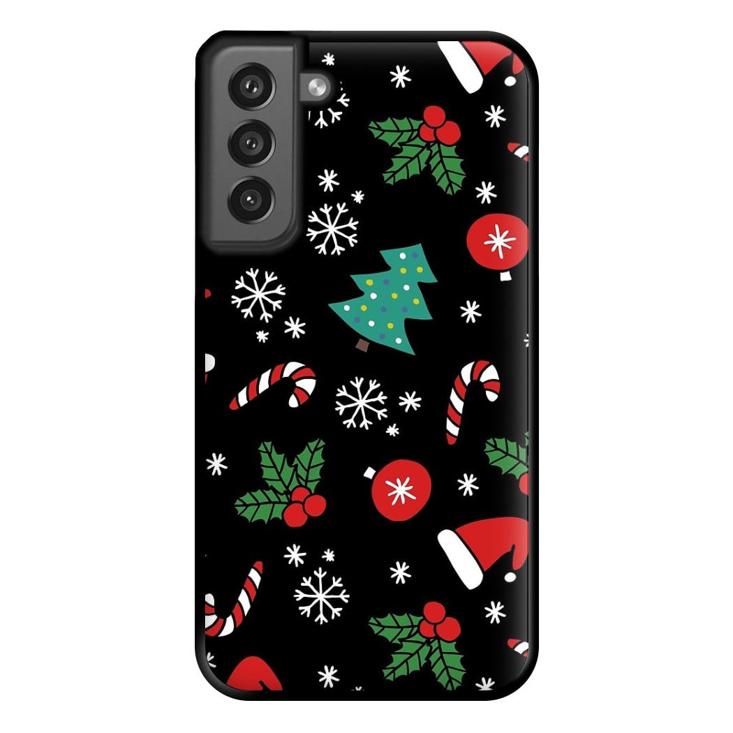 Christmas Objects Pattern Phone Case for Galaxy S21FE