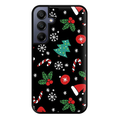 Christmas Objects Pattern Phone Case for Galaxy A15