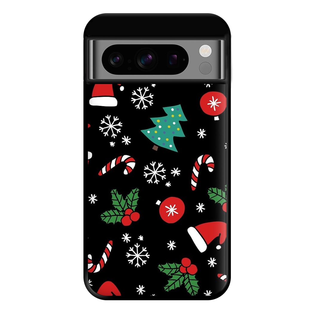 Christmas Objects Pattern Phone Case for Google Pixel 8 Pro