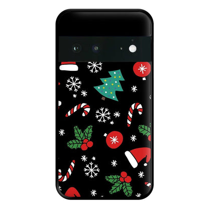 Christmas Objects Pattern Phone Case for Google Pixel 6a