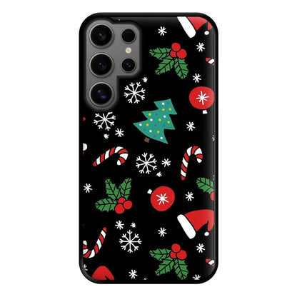 Christmas Objects Pattern Phone Case for Galaxy S24 Ultra