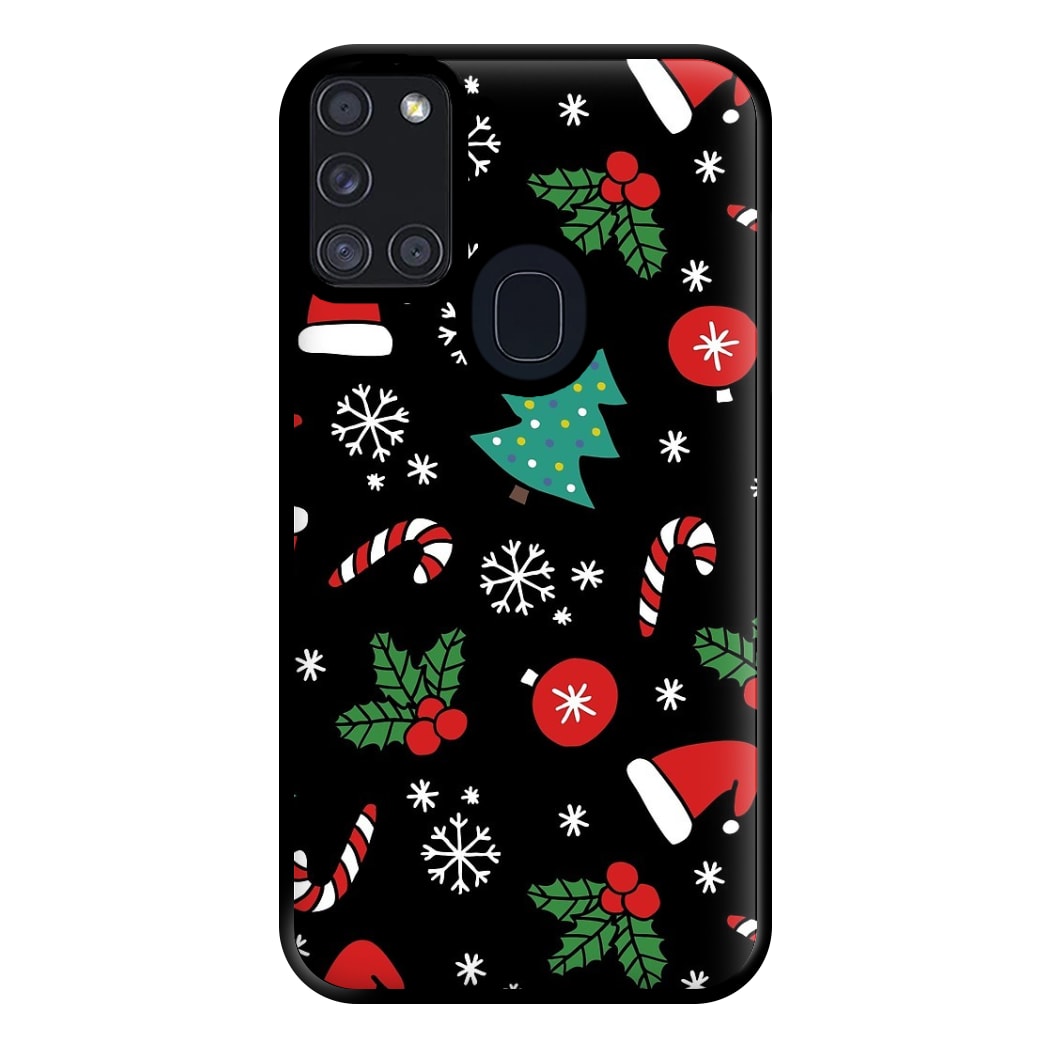 Christmas Objects Pattern Phone Case for Galaxy A21s