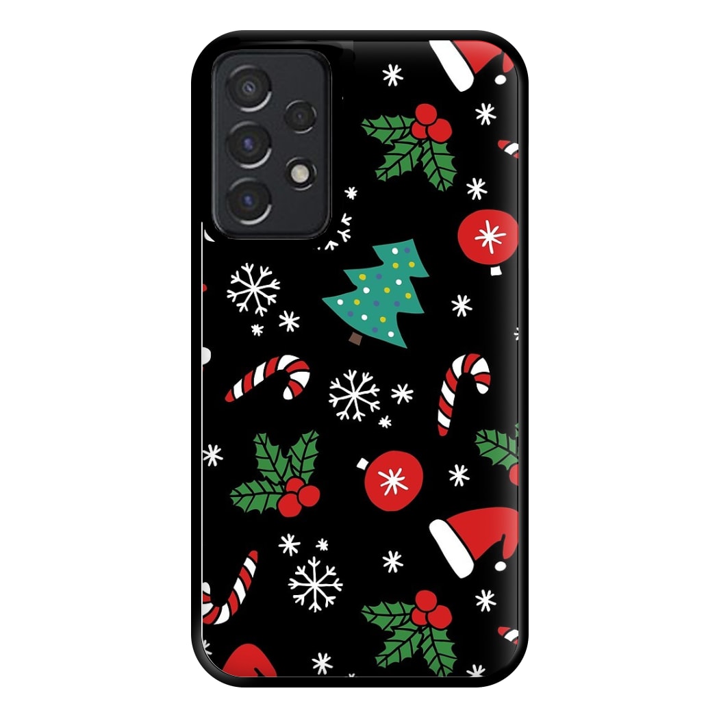 Christmas Objects Pattern Phone Case for Galaxy A52 / A52s