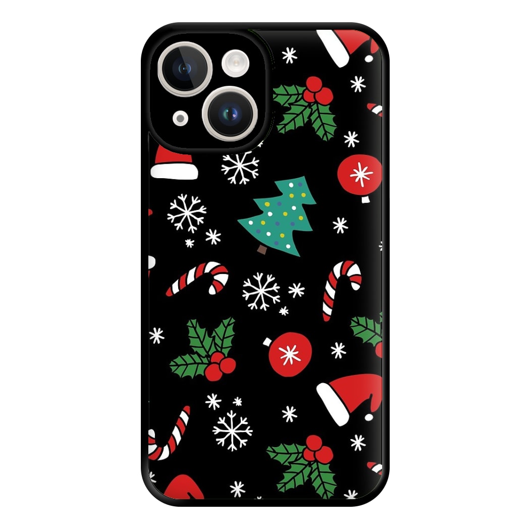 Christmas Objects Pattern Phone Case for iPhone 14