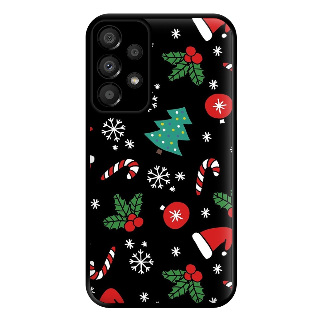 Christmas Objects Pattern Phone Case for Galaxy A33