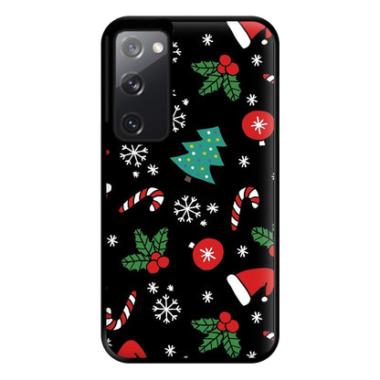 Christmas Objects Pattern Phone Case for Galaxy S20FE