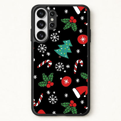 Christmas Objects Pattern Phone Case for Galaxy S26 Ultra