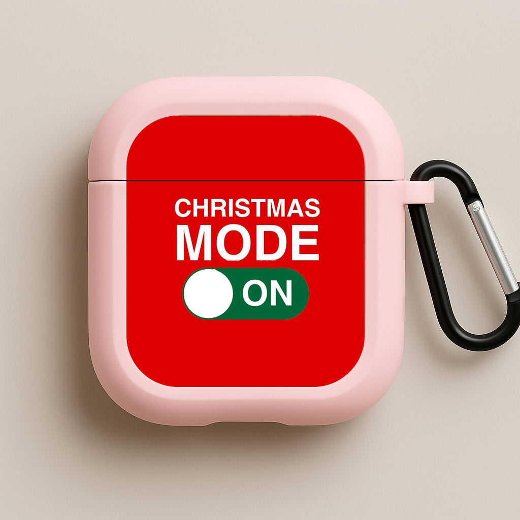 Christmas Mode On Pink AirPods Case