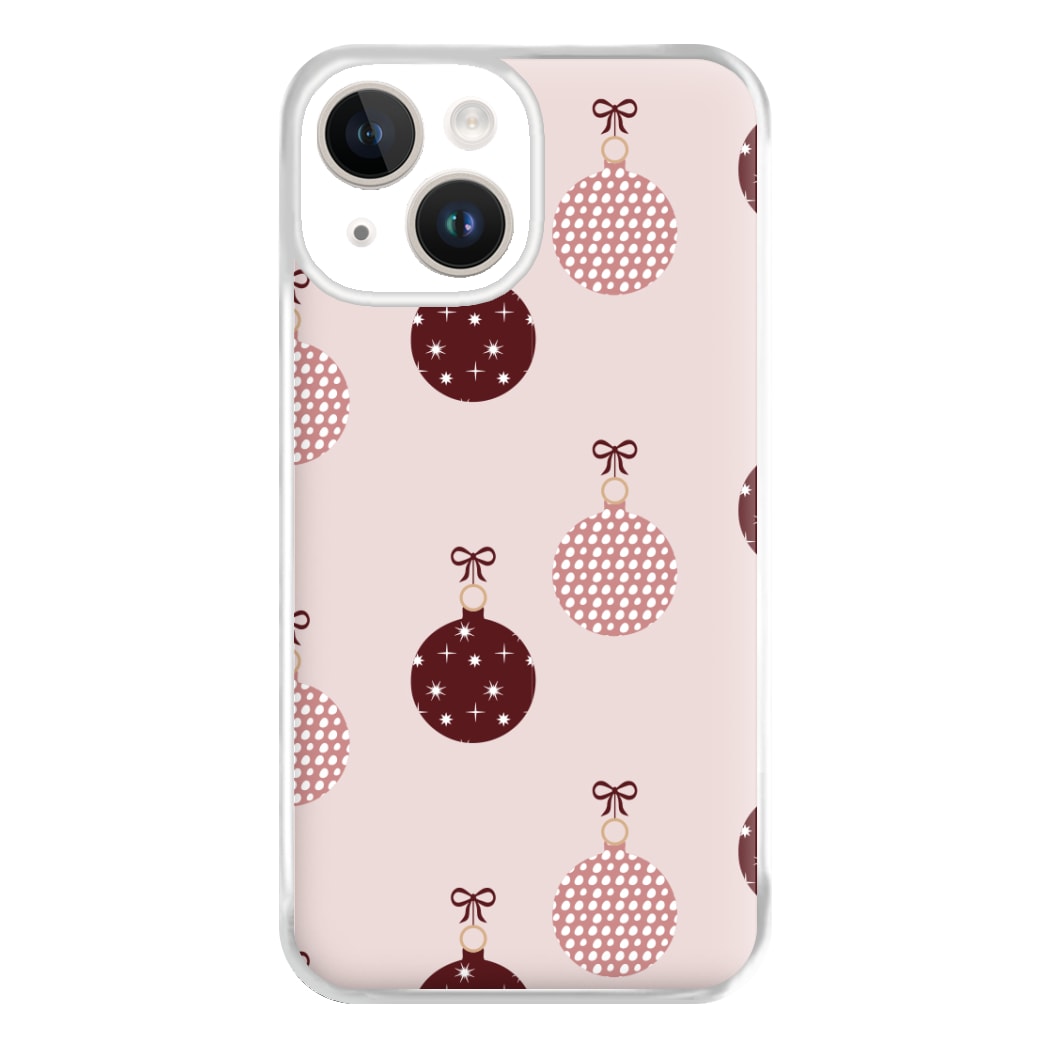 Christmas Bauble Pattern Phone Case for iPhone 14