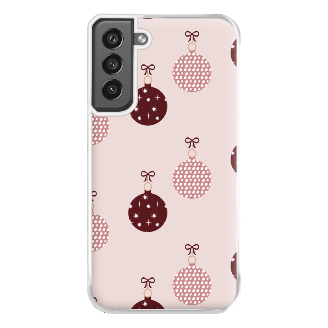 Christmas Bauble Pattern Phone Case for Galaxy S21FE