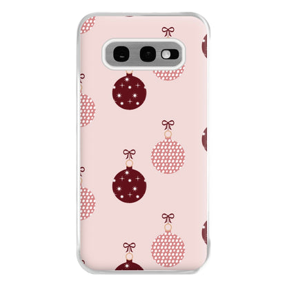 Christmas Bauble Pattern Phone Case for Galaxy S10e