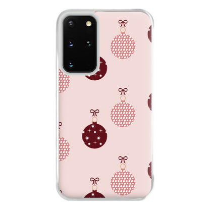 Christmas Bauble Pattern Phone Case for Galaxy S20 Plus