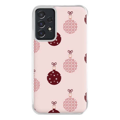 Christmas Bauble Pattern Phone Case for Galaxy A52 / A52s