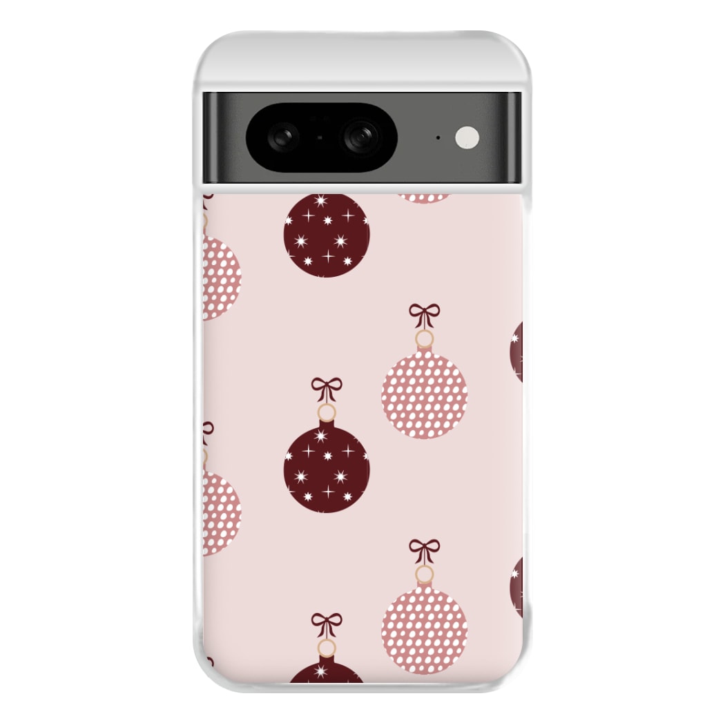 Christmas Bauble Pattern Phone Case for Google Pixel 8