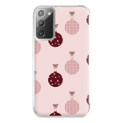 Christmas Bauble Pattern Phone Case for Galaxy Note 20 Ultra