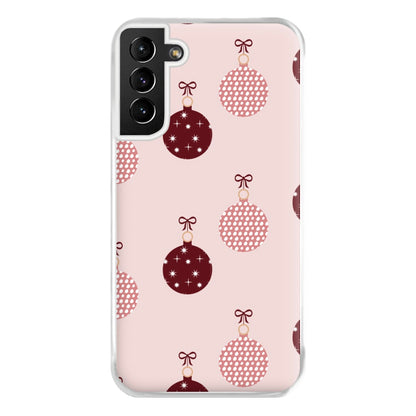 Christmas Bauble Pattern Phone Case for Galaxy S21 Plus