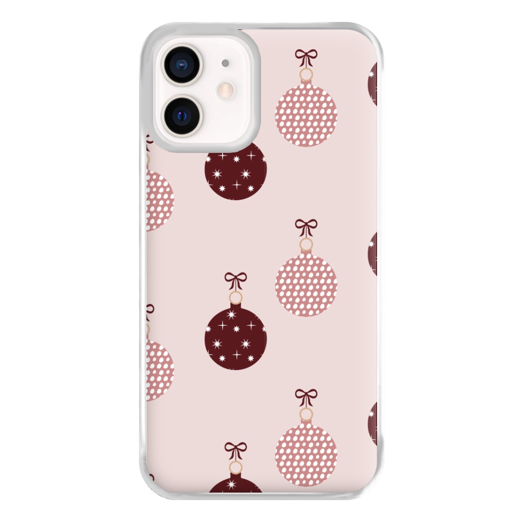 Christmas Bauble Pattern Phone Case for iPhone 12 Mini