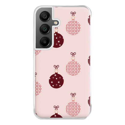 Christmas Bauble Pattern Phone Case for Galaxy A55