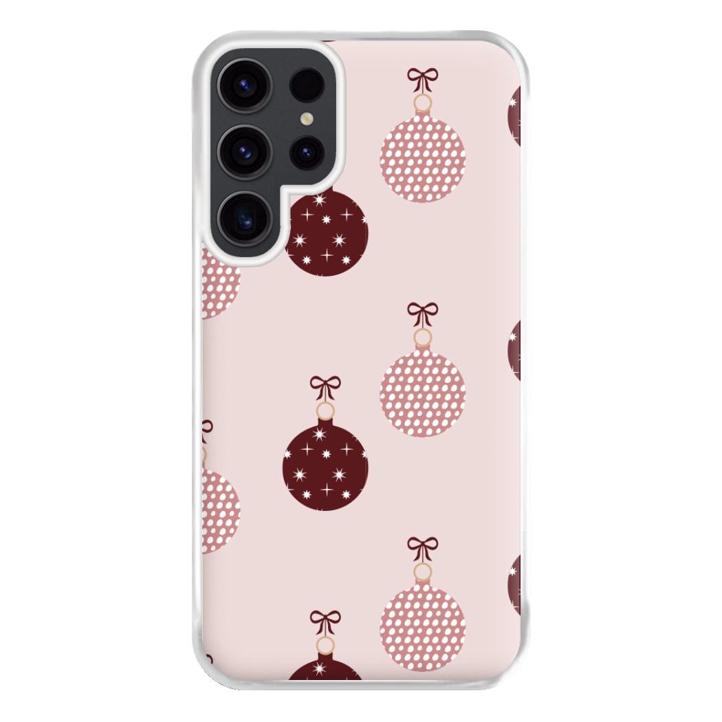 Christmas Bauble Pattern Phone Case for Galaxy S23 Ultra