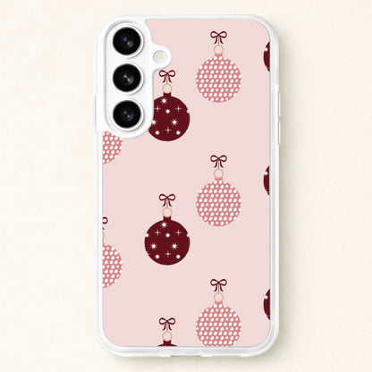 Christmas Bauble Pattern Phone Case for Galaxy S26 Plus