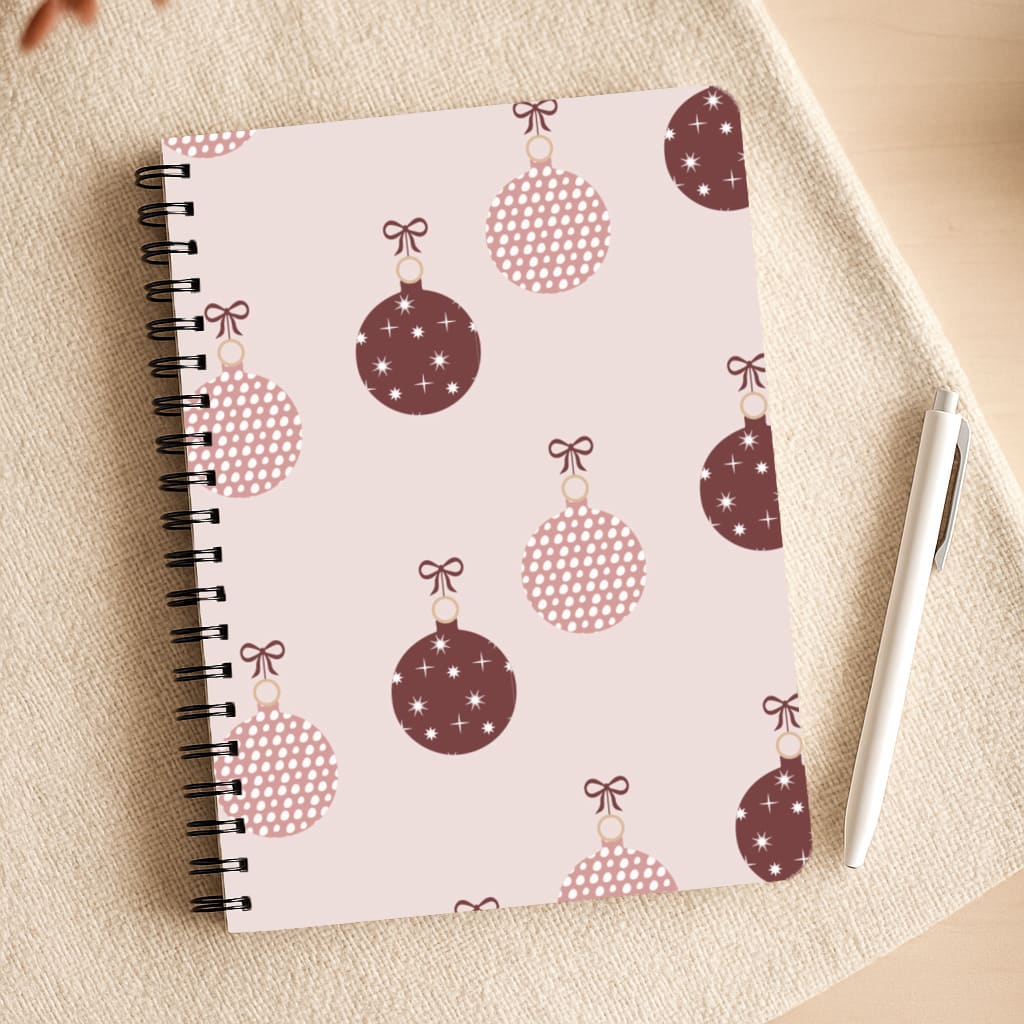 Christmas Bauble Pattern Notebook