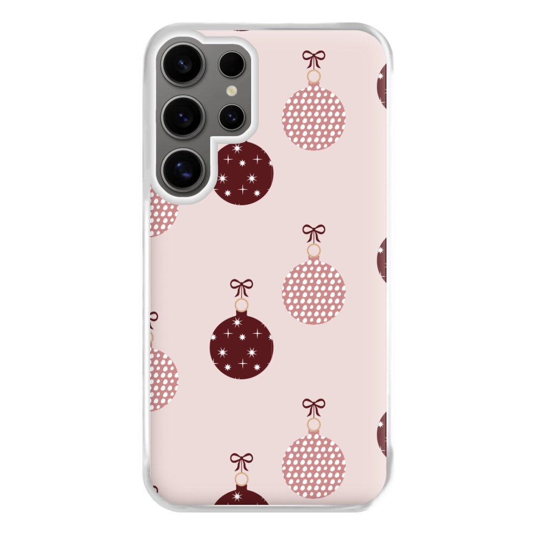 Christmas Bauble Pattern Phone Case for Galaxy S24 Ultra