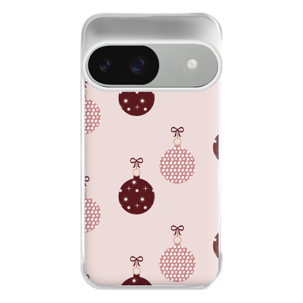 Christmas Bauble Pattern Phone Case for Google Pixel 9 / 9 Pro