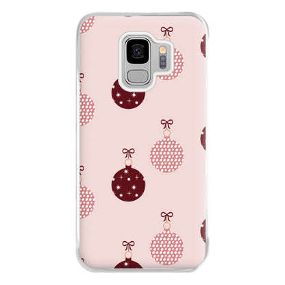 Christmas Bauble Pattern Phone Case for Galaxy S9 Plus