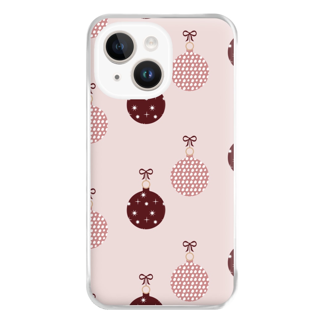 Christmas Bauble Pattern Phone Case for iPhone 14 Plus