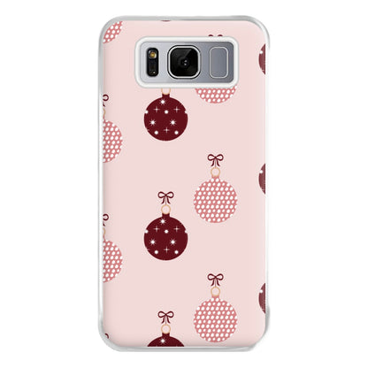 Christmas Bauble Pattern Phone Case for Galaxy S8 Plus