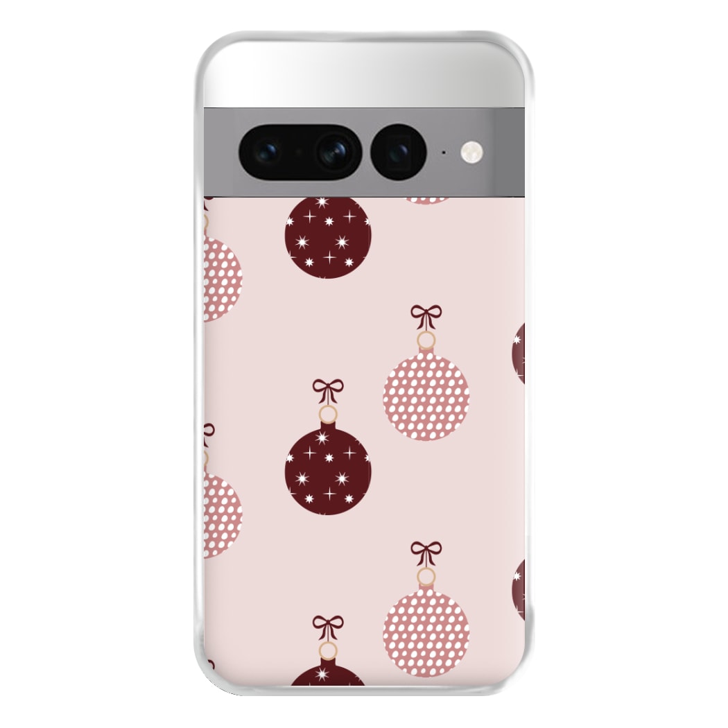 Christmas Bauble Pattern Phone Case for Google Pixel 7 Pro