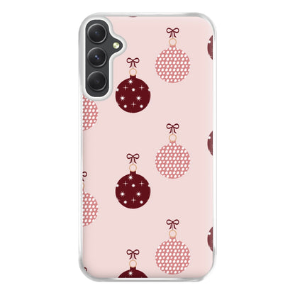 Christmas Bauble Pattern Phone Case for Galaxy A54