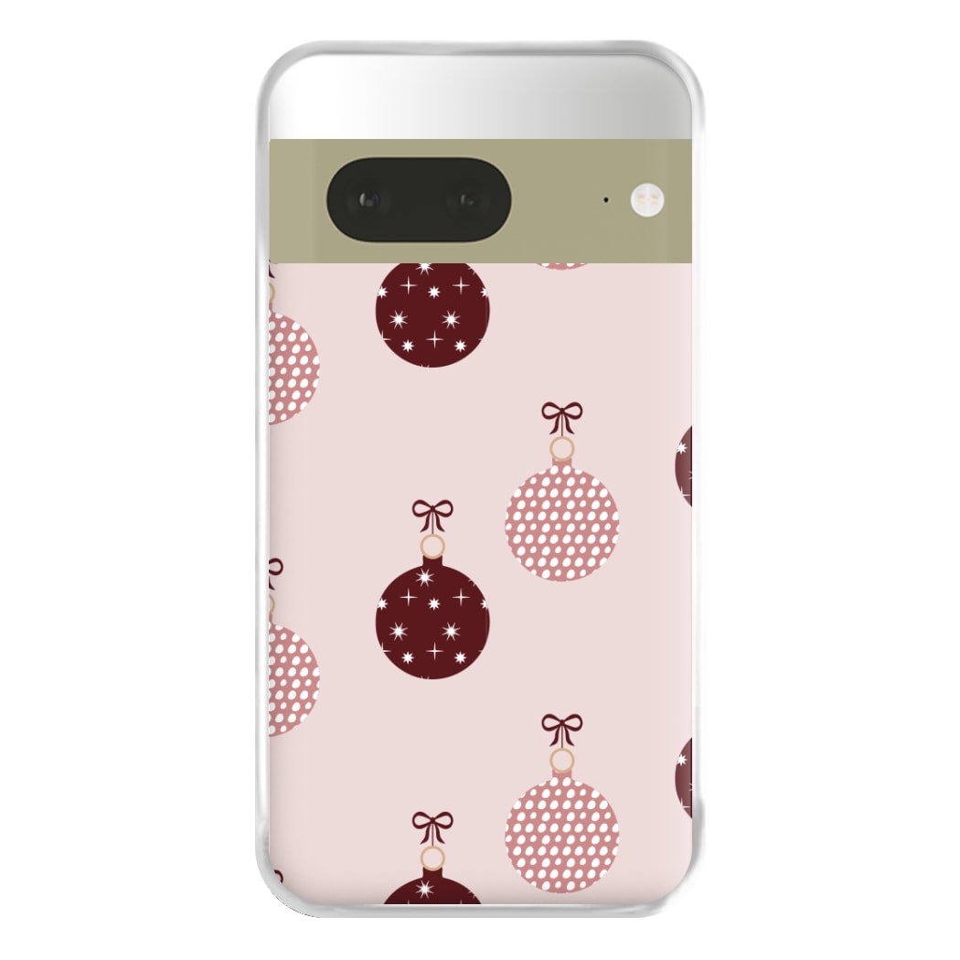 Christmas Bauble Pattern Phone Case for Google Pixel 7a