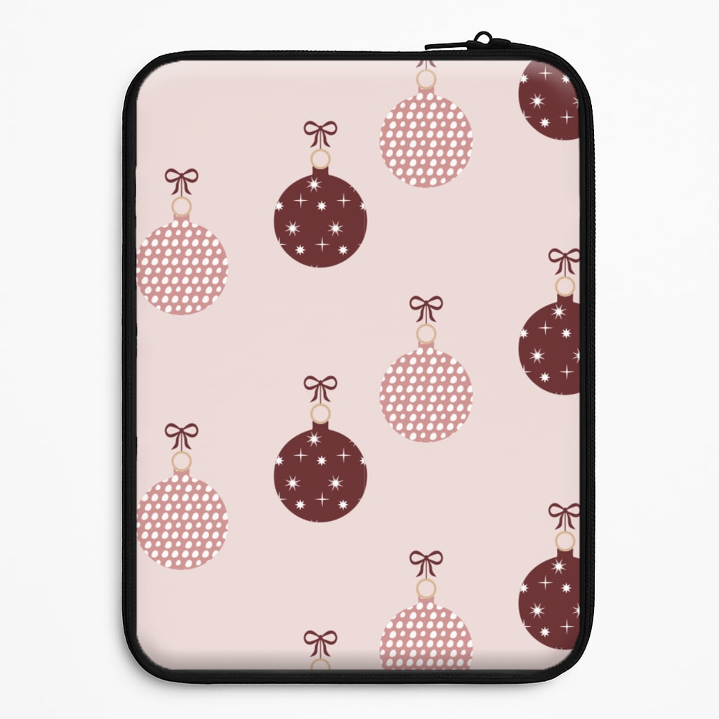 Christmas Bauble Pattern Universal Laptop Sleeve