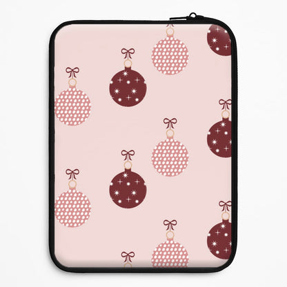 Christmas Bauble Pattern Universal Laptop Sleeve