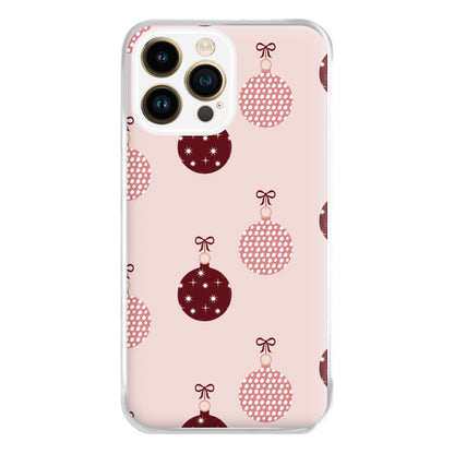 Christmas Bauble Pattern Phone Case for iPhone 14 Pro Max