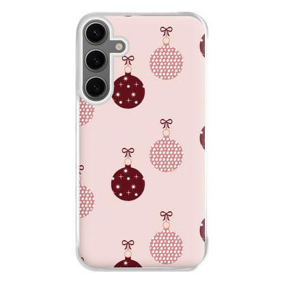 Christmas Bauble Pattern Phone Case for Galaxy S24FE