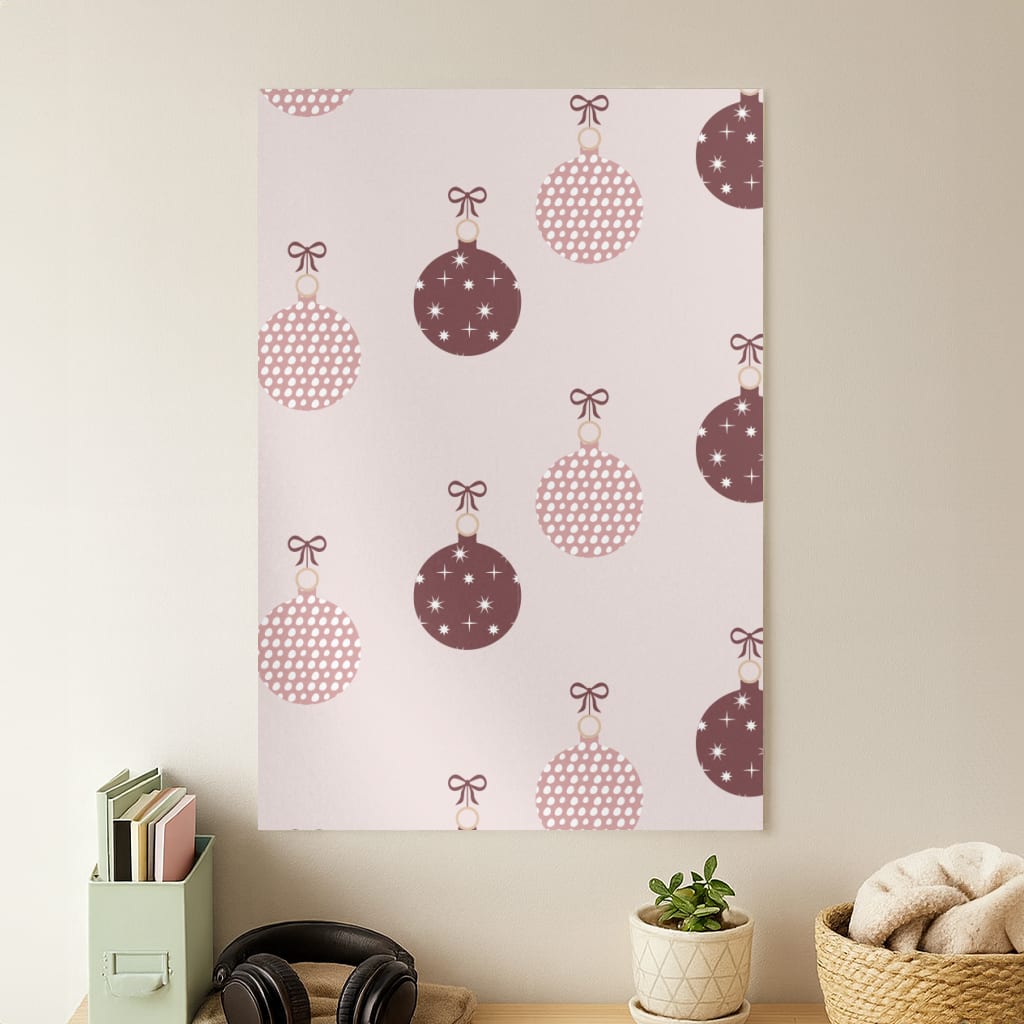 Christmas Bauble Pattern Poster