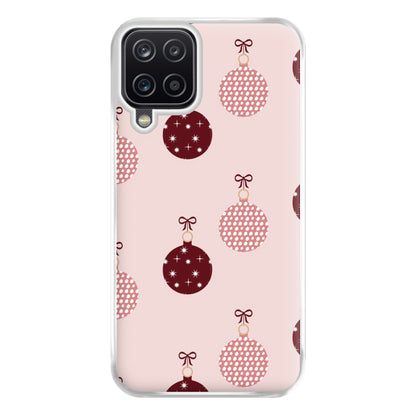 Christmas Bauble Pattern Phone Case for Galaxy A12